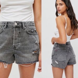 BDG Urban outfitters grey black jean shorts
